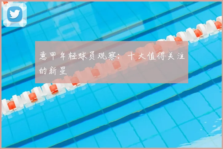 意甲年轻球员观察：十大值得关注的新星