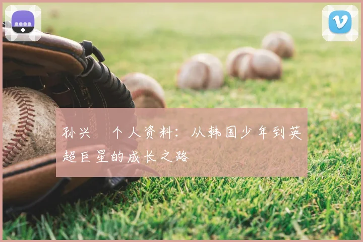 孙兴慜个人资料:从韩国少年到英超巨星的成长之路